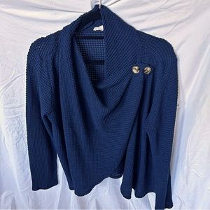 Maurices Navy Blue Waffle Sweater